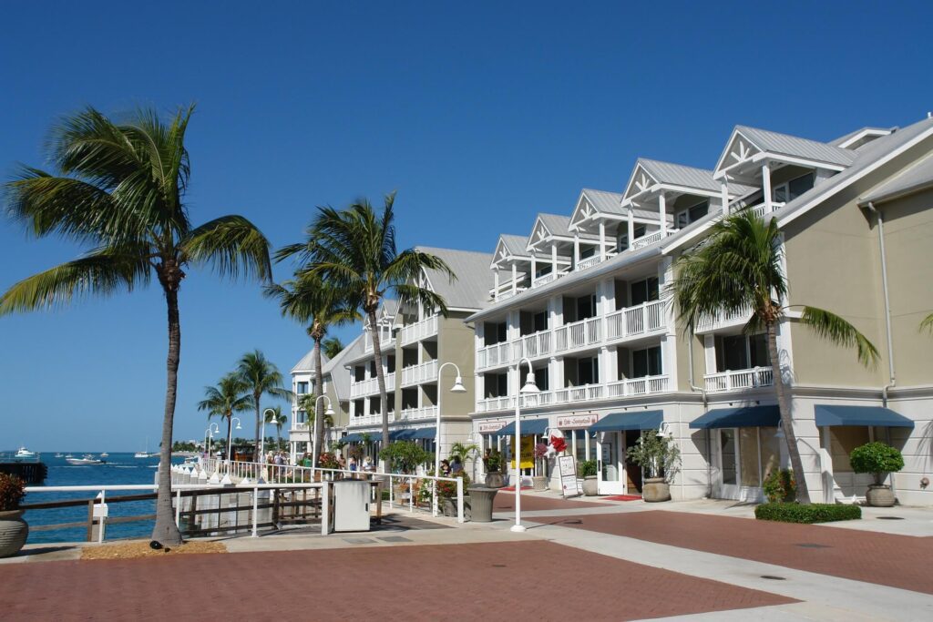 A view of a promenade in Key West, one of the best vacation destinations in Florida