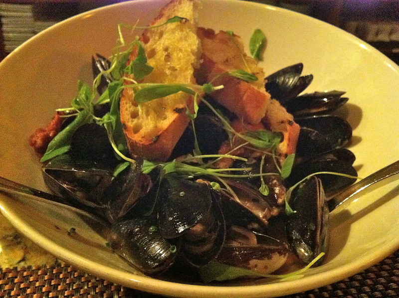A dish of muscles at the Ravenous Pig.